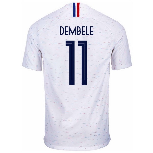 Camiseta Francia 2ª Dembele 2018 Blanco